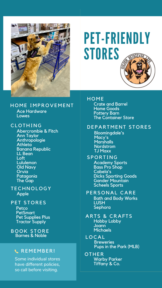 Top 10 Pet Friendly Stores FREE Guide Golden Retriever Life
